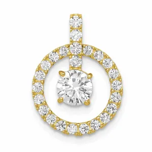 10K Yellow Gold Tiara Collection C.Z Pendant