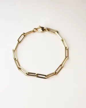 14k Paperclip Bracelet