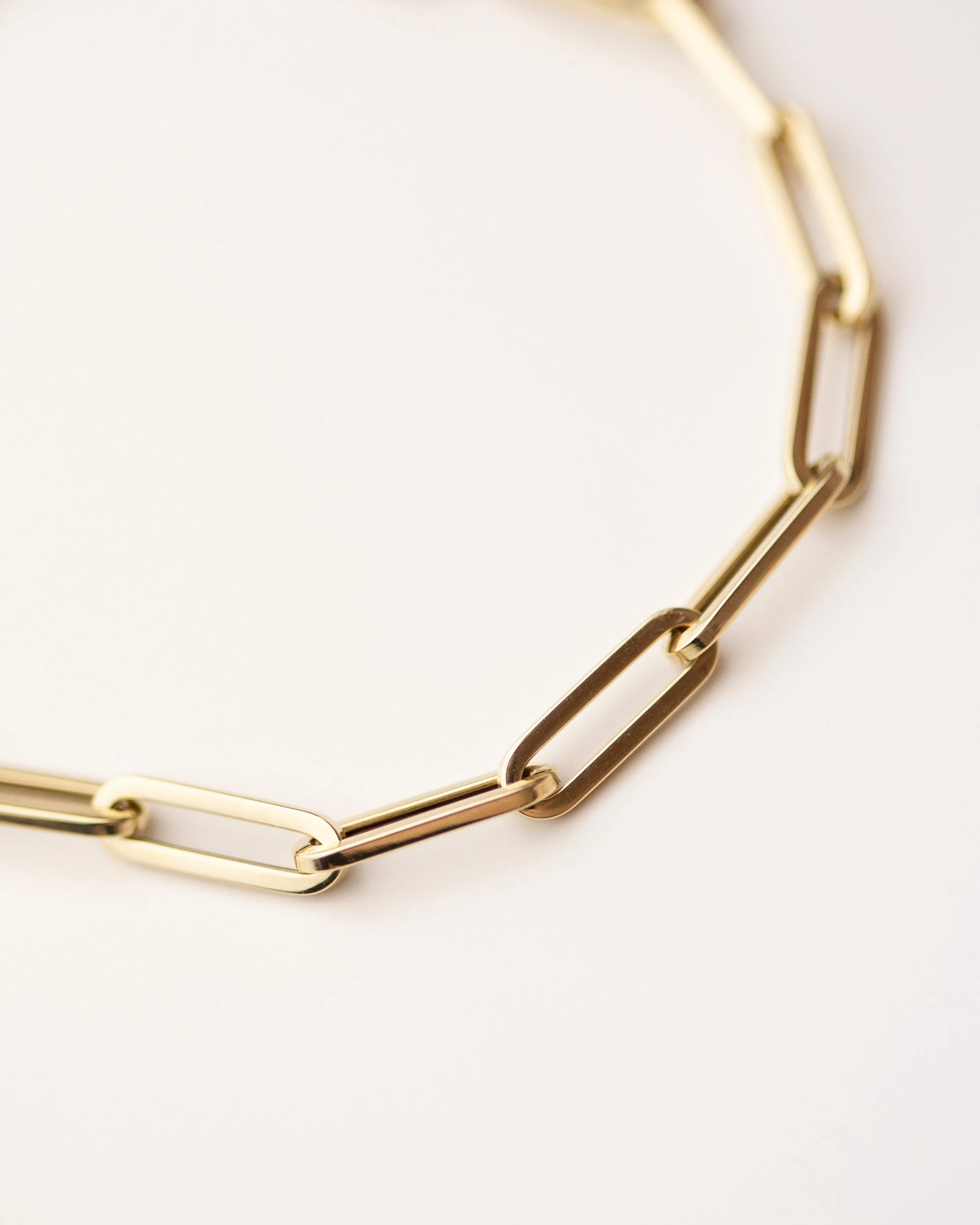 14k Paperclip Bracelet