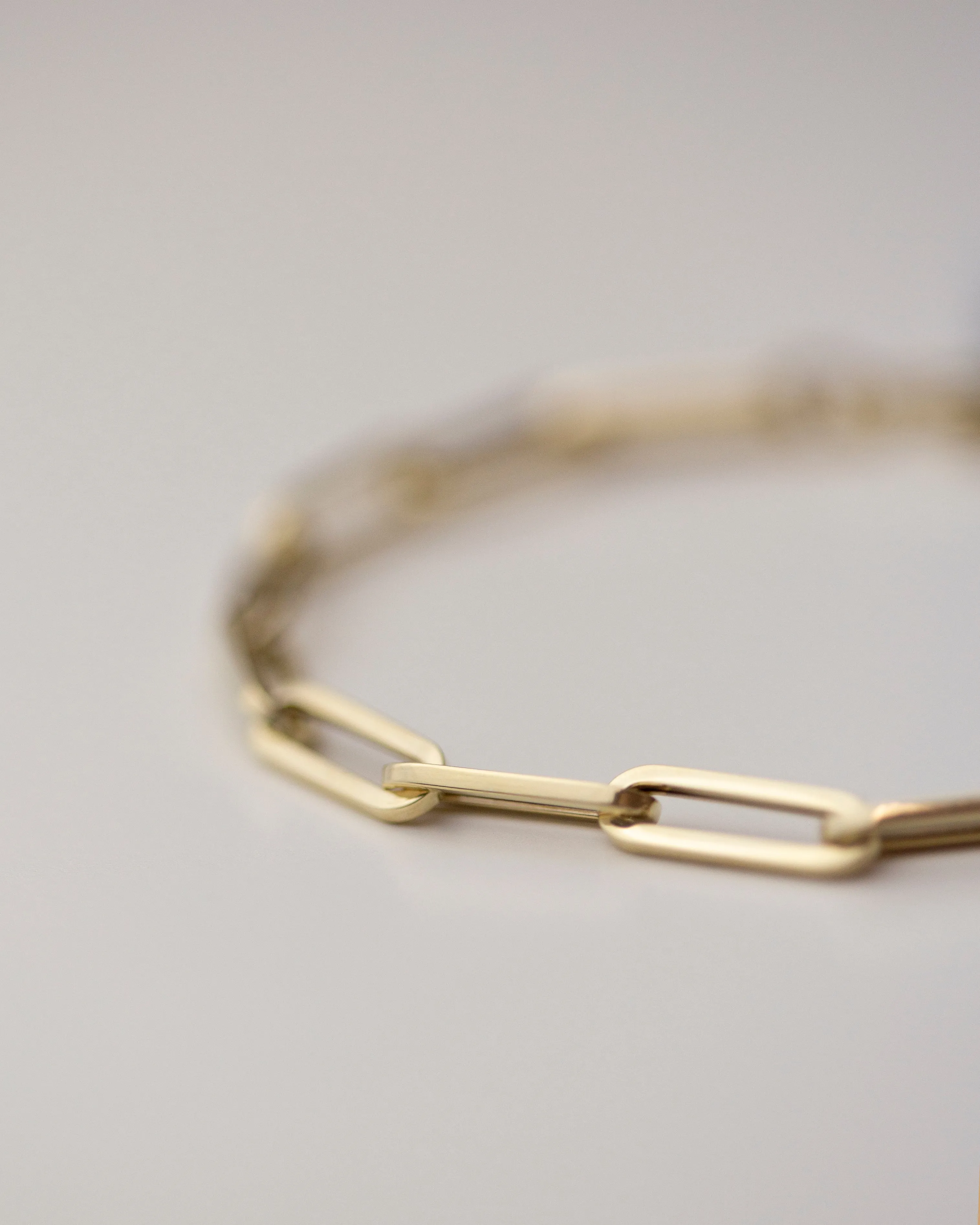 14k Paperclip Bracelet