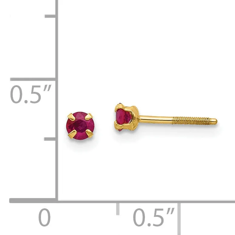 14k Yellow Gold Madi K Ruby Earrings