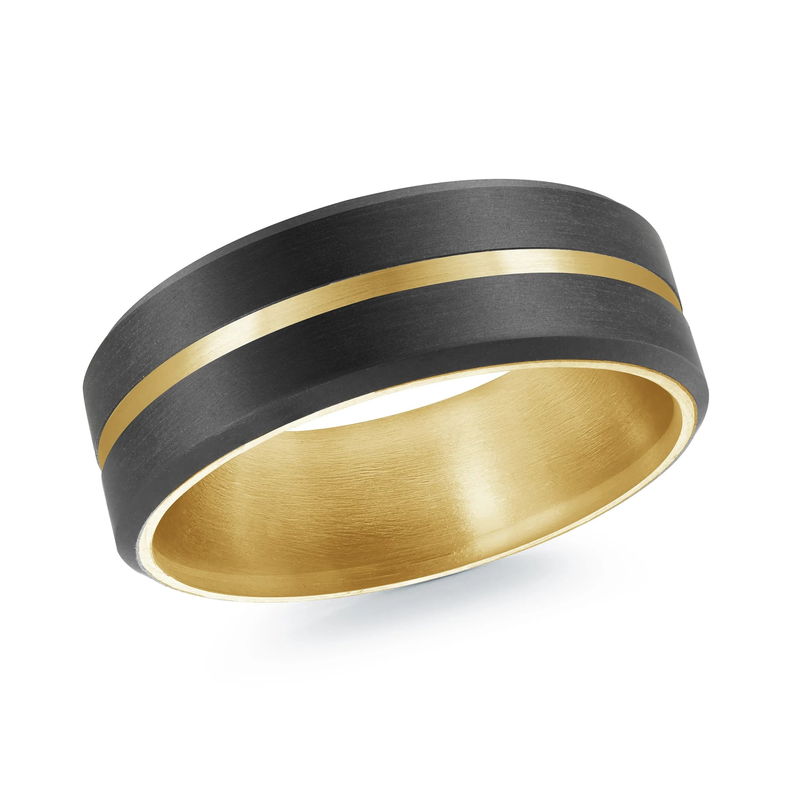 14K Yellow Gold Ring from the Noir Collection by Malo - MRDA-164-7Y