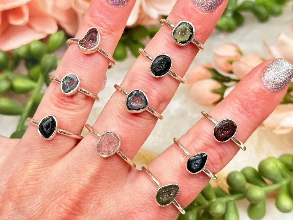 925 Silver Agate Rings