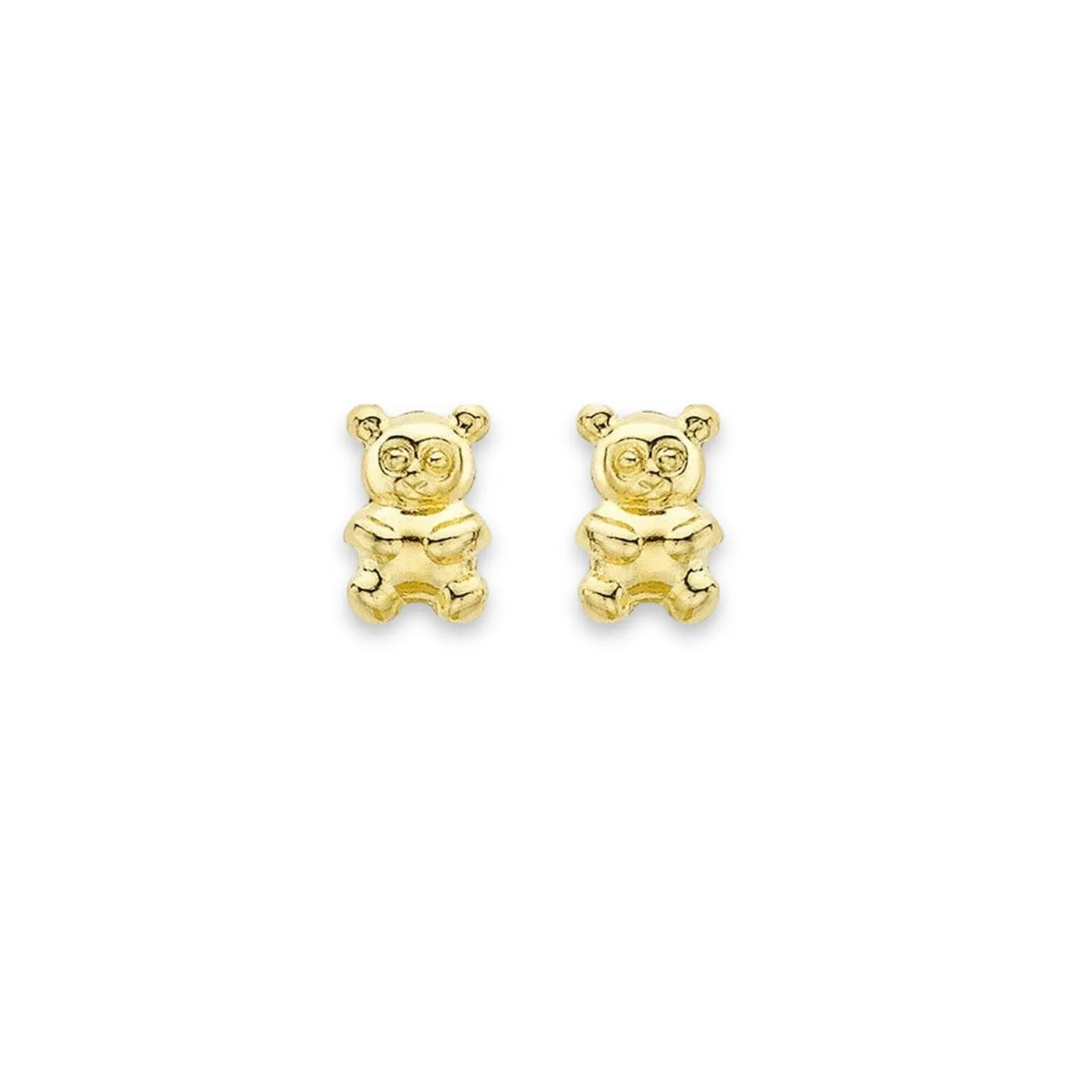 9ct Gold Teddy Bear Earrings - 6mm