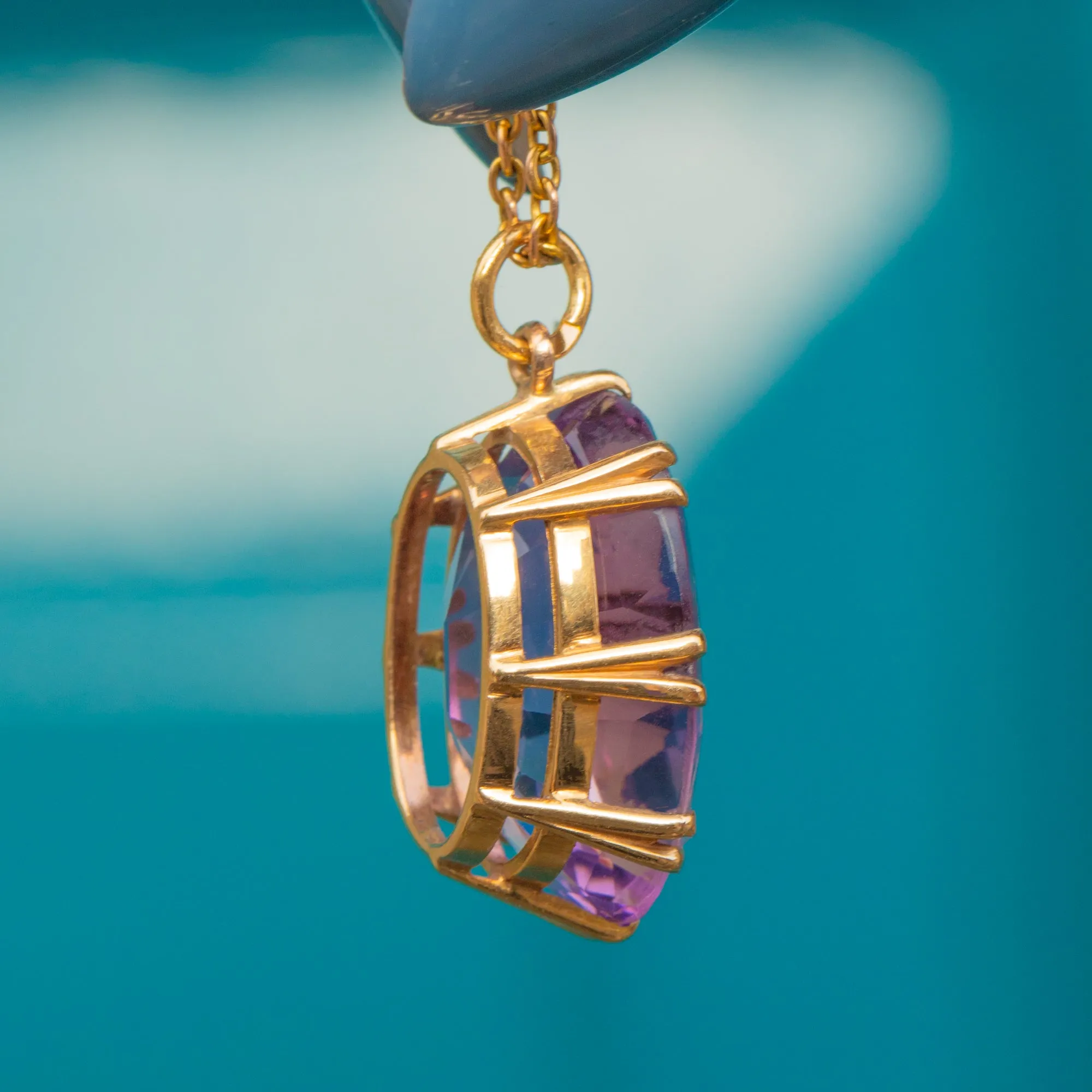 Antique 18ct Gold Amethyst Pendant, 13.00ct.