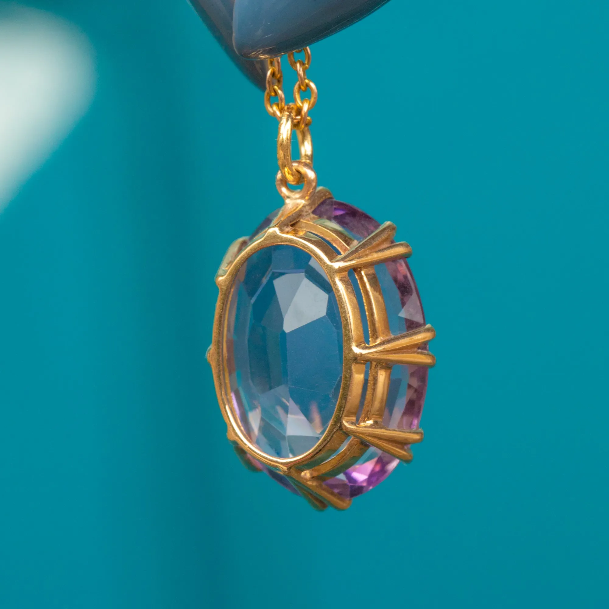 Antique 18ct Gold Amethyst Pendant, 13.00ct.