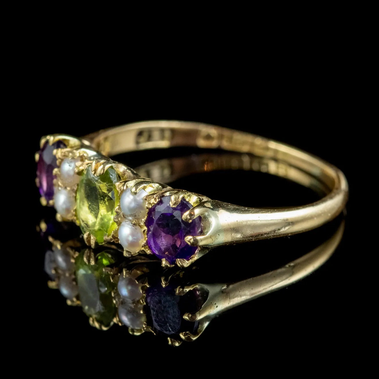 ANTIQUE SUFFRAGETTE EDWARDIAN RING 18CT GOLD DATED 1905