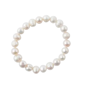 Barse Freshwater Pearl Stretch Bracelet-Medium Pearl