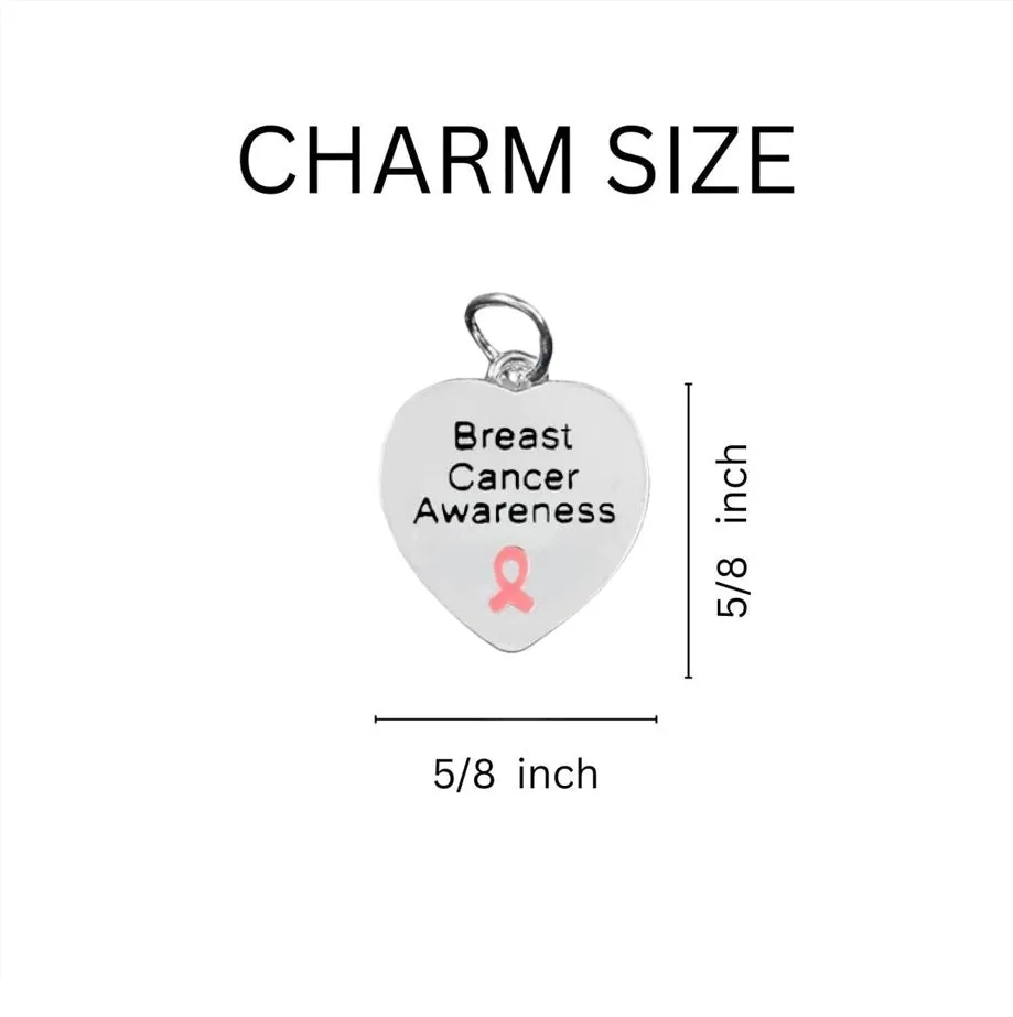 Breast Cancer Retractable Charm Bracelets