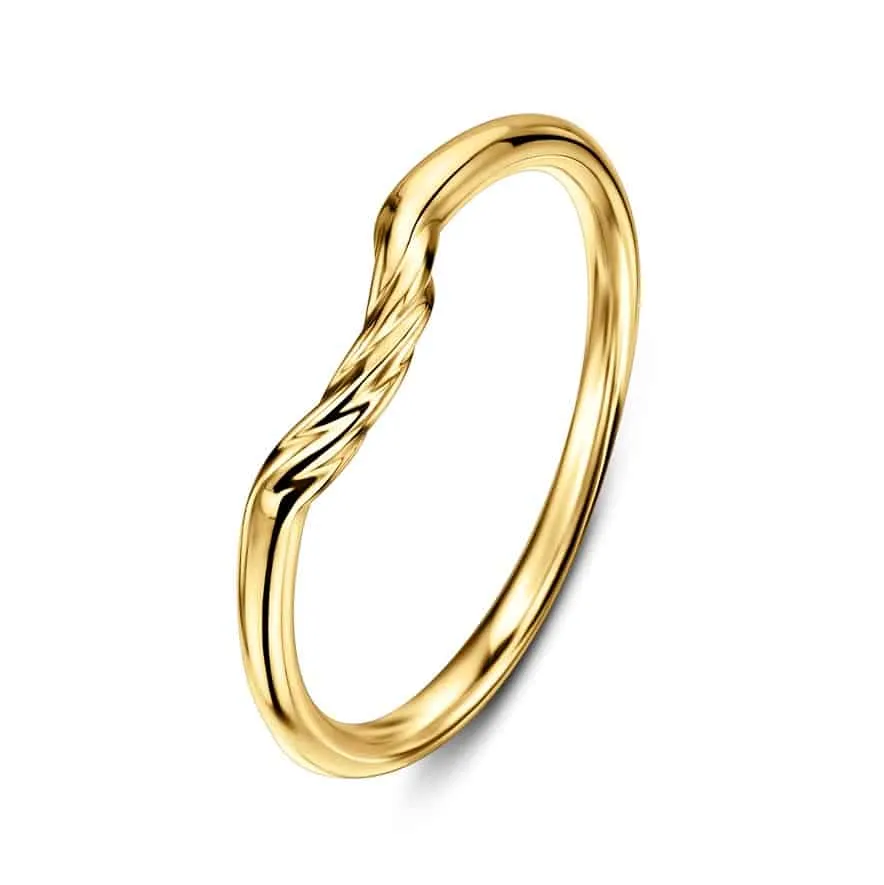 Cannelé Twist Plain Wedding Ring