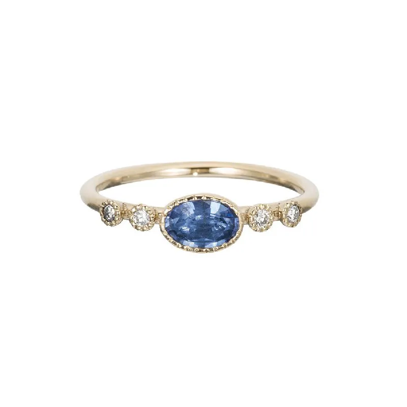 Ceylon Sapphire Dew Ring