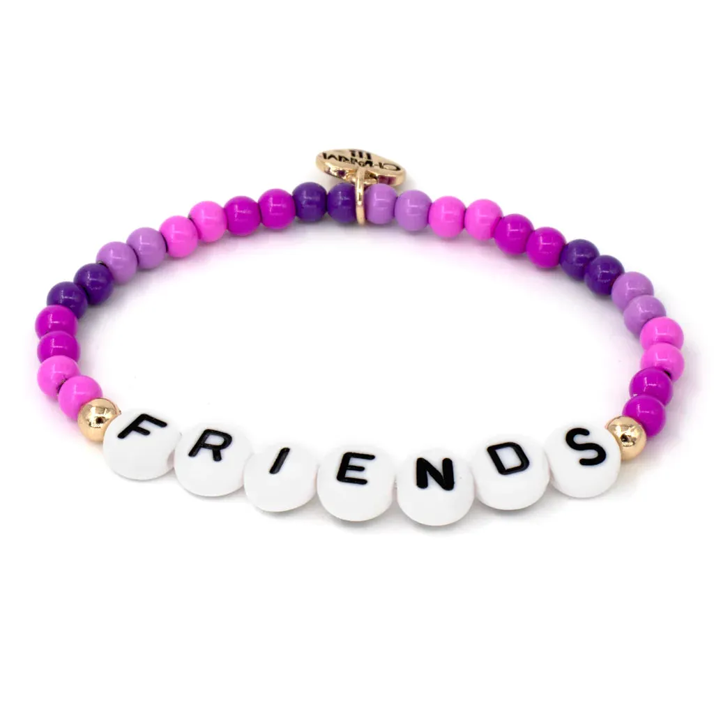 Charm It! Gold Friends Stretch Bead Bracelet