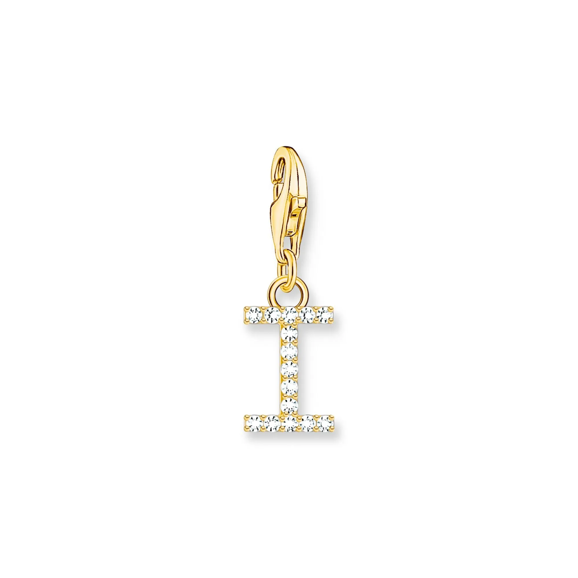 Charm Pendant letter I gold plated