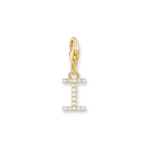 Charm Pendant letter I gold plated