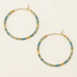 Chromacolor Miyuki Small Hoop - Turquoise Mint / Gold