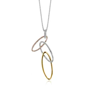 Clio Pendant Necklace in 18k Gold with Diamonds