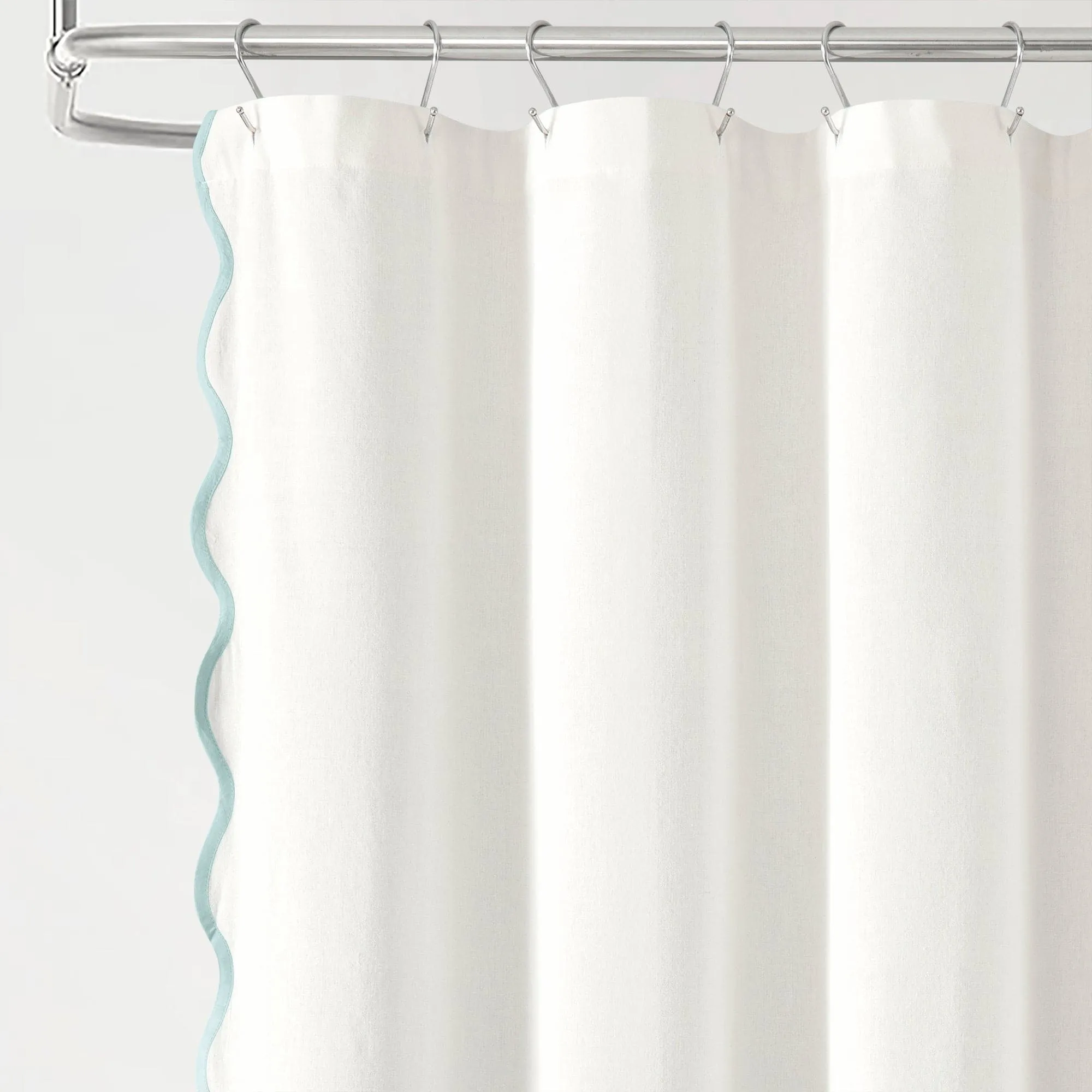 Coastal Chic Scalloped Edge Shower Curtain