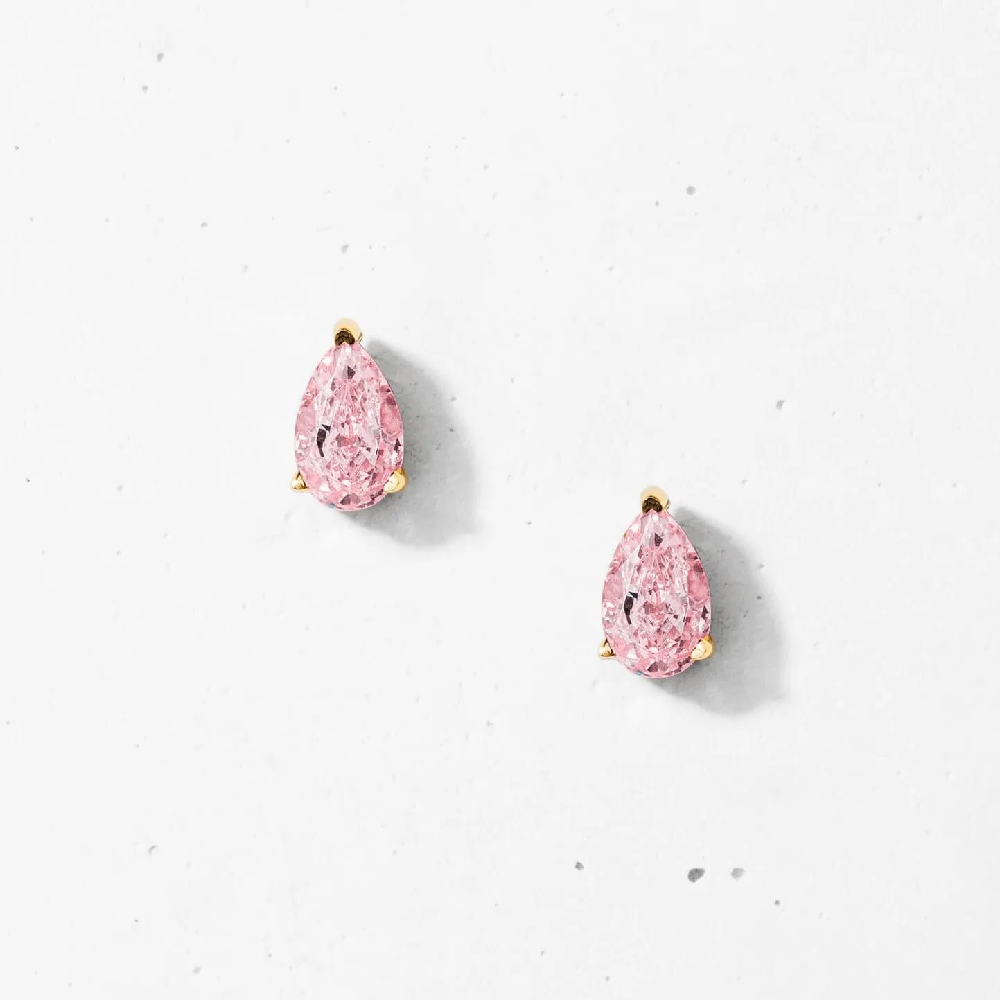 Crushed Ice Pear Stud Earrings