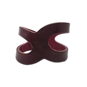 Cuff - Paisley Reversible (Mahogany Brown and Cranberry Red) by Oliotto