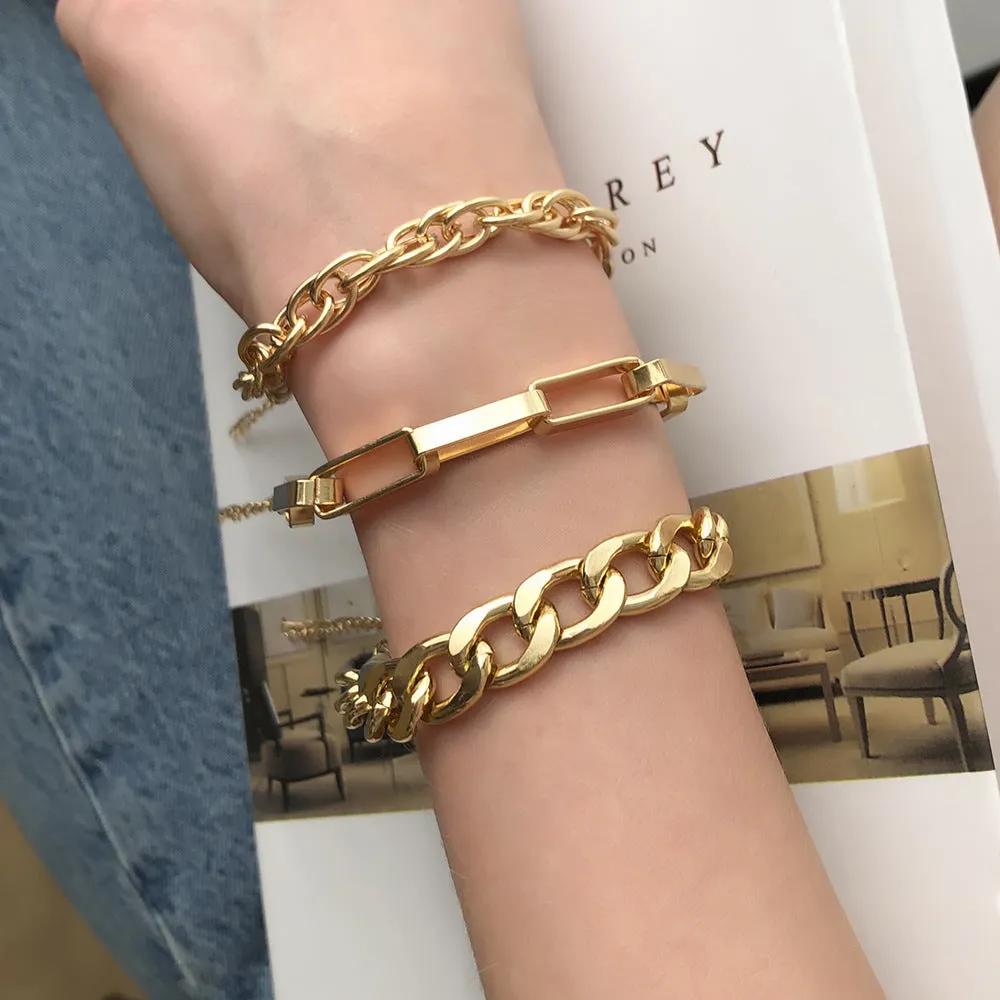 Exaggerated Chain Bracelet Ins Simple Alloy Trend Bracelet