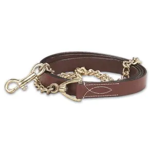 ExionPro Leather Lead with Single Brass Chain