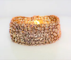 Fancy Pink Diamond Rose Gold Bracelet