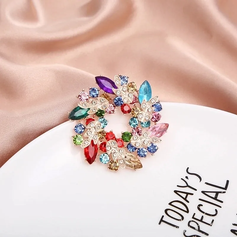 Fashion Pin Animal Flower Notes Alloy Plating Inlay Rhinestones Opal Women'S Brooches