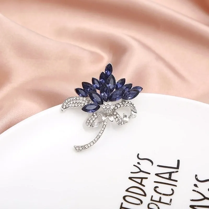 Fashion Pin Animal Flower Notes Alloy Plating Inlay Rhinestones Opal Women'S Brooches