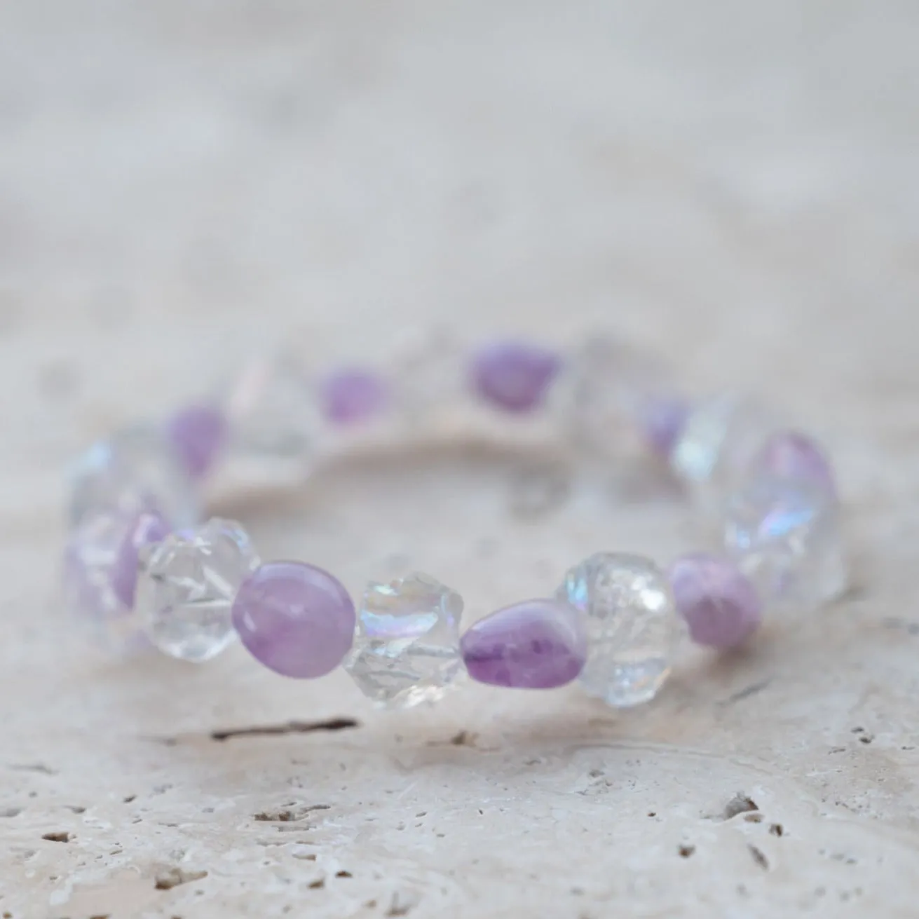 Fiercest Self Amethyst & Aura Bracelet