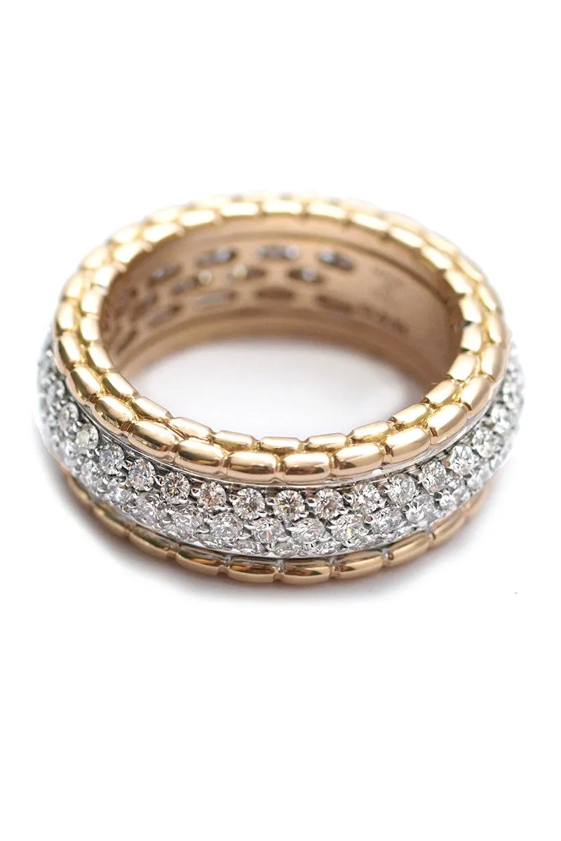 FOPE Phylo 18K Rose Gold Pavé Diamond Ring