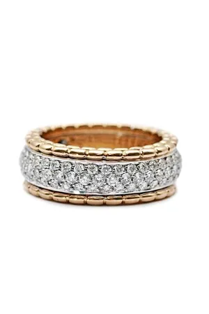 FOPE Phylo 18K Rose Gold Pavé Diamond Ring