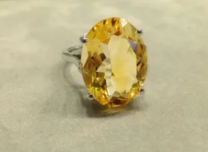 Genuine Citrine Gemstone Ring