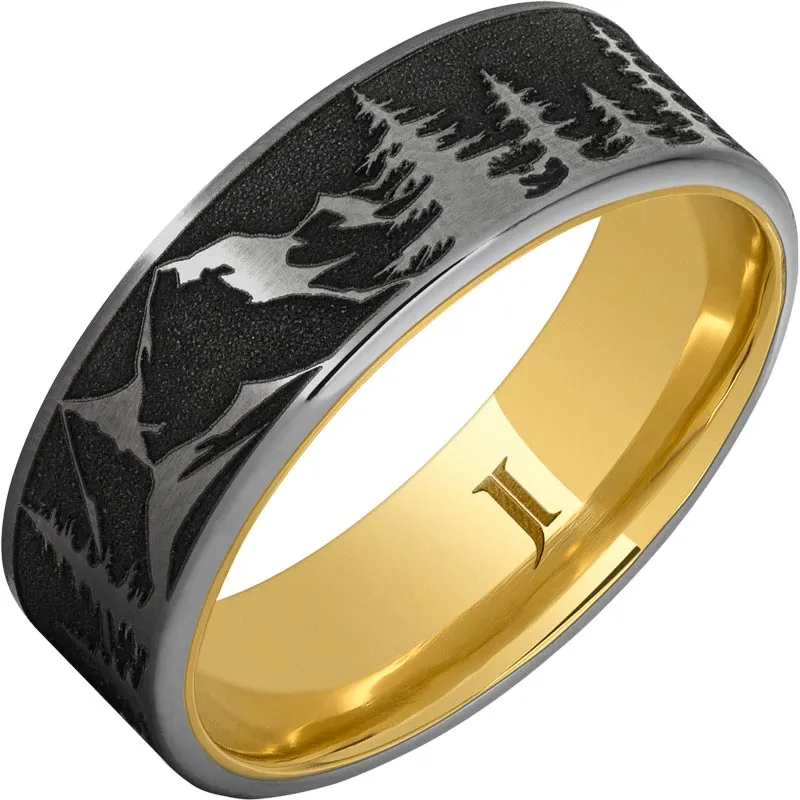 Hidden Gold™ 14k Inlay Rugged Tungsten™ Ring