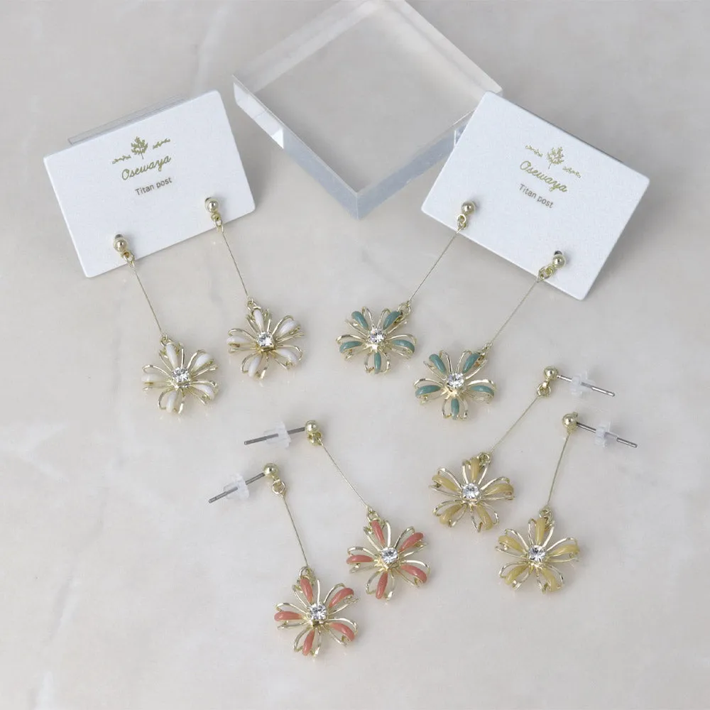 Hollow Flower Drop Earrings