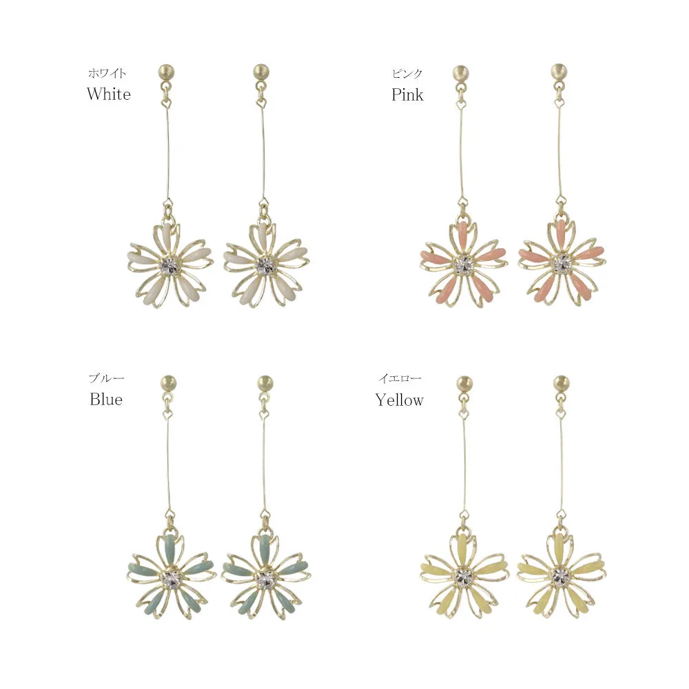 Hollow Flower Drop Earrings