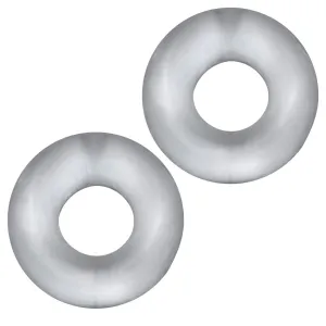 Hunkyjunk Stiffy Bulge Cock Ring 2 Pack Clear Ice