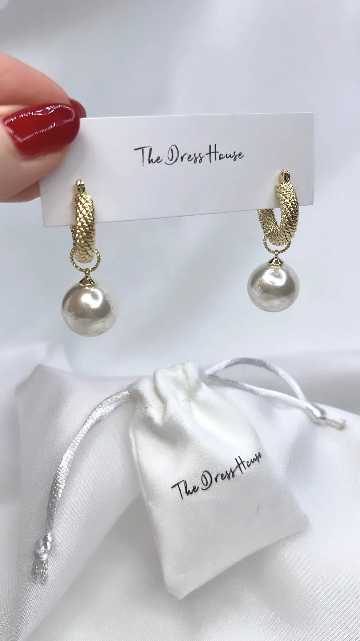 Ivy - Pearl Gold Earring