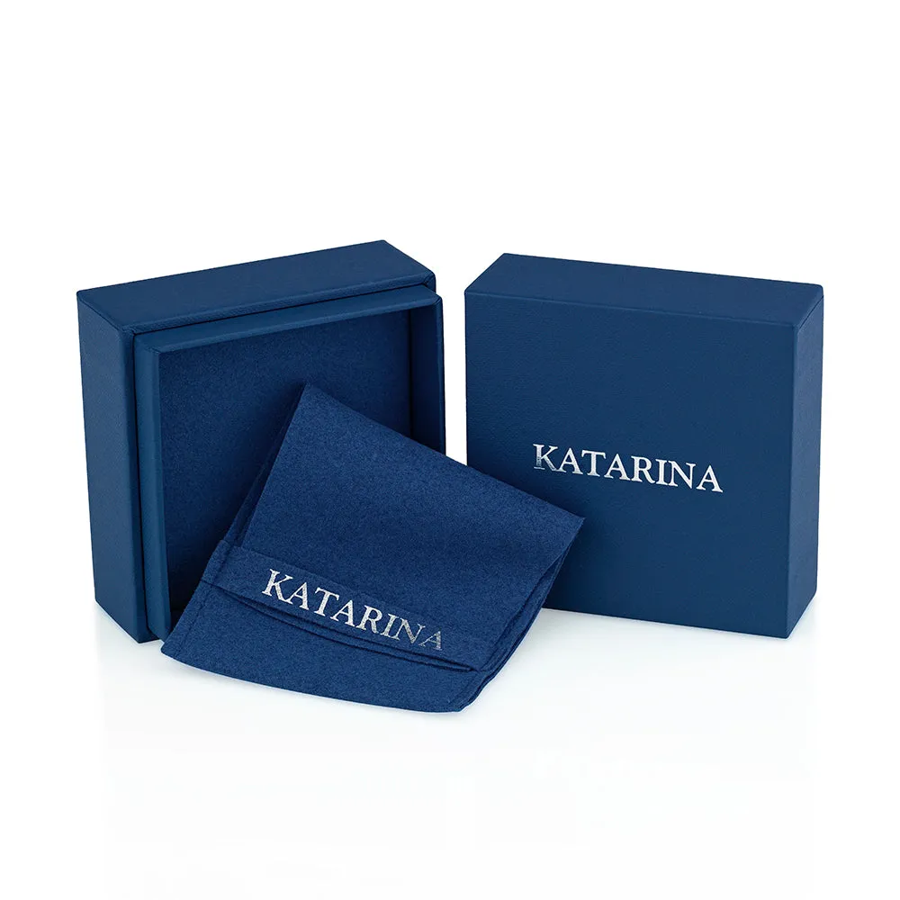 KATARINA Diamond and Alternating Sapphire Jewelry Set (3/8 cttw)