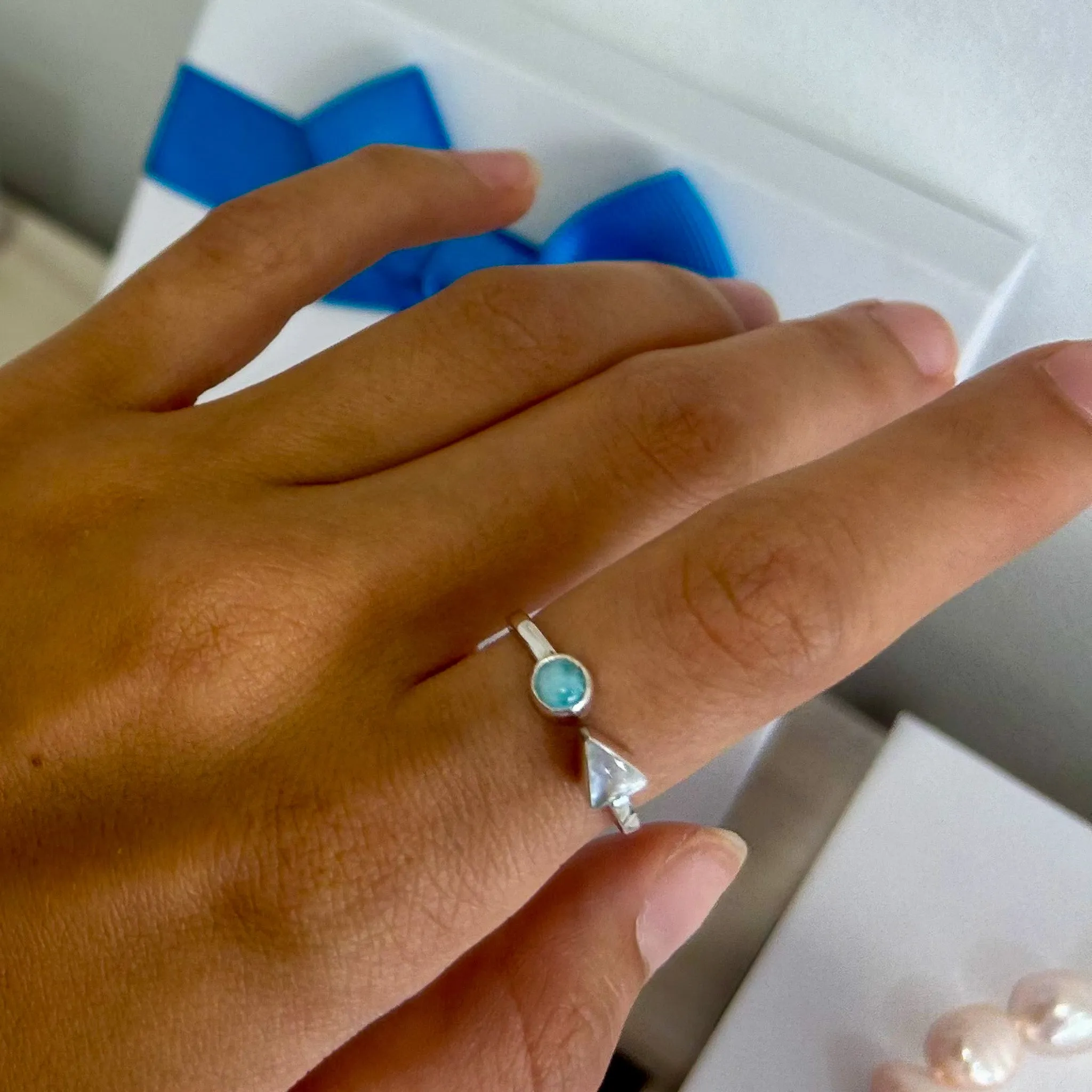 Larimar Arrow Ring