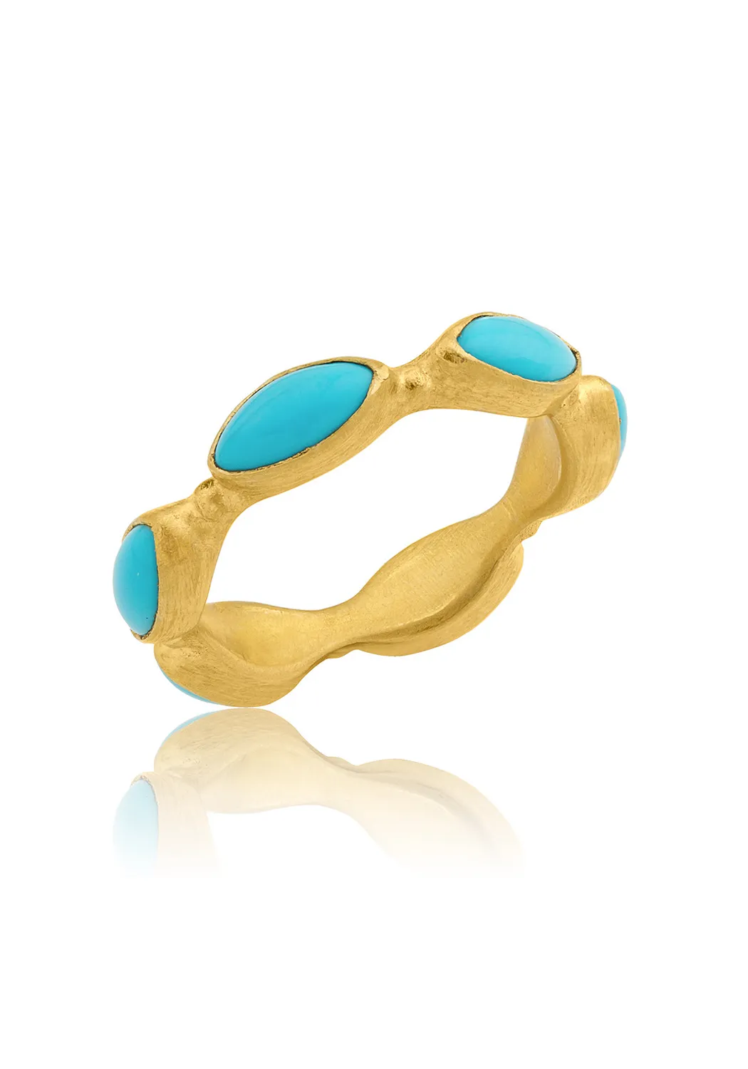 Lika Behar 22KYG Sleeping Beauty Turquoise Ring