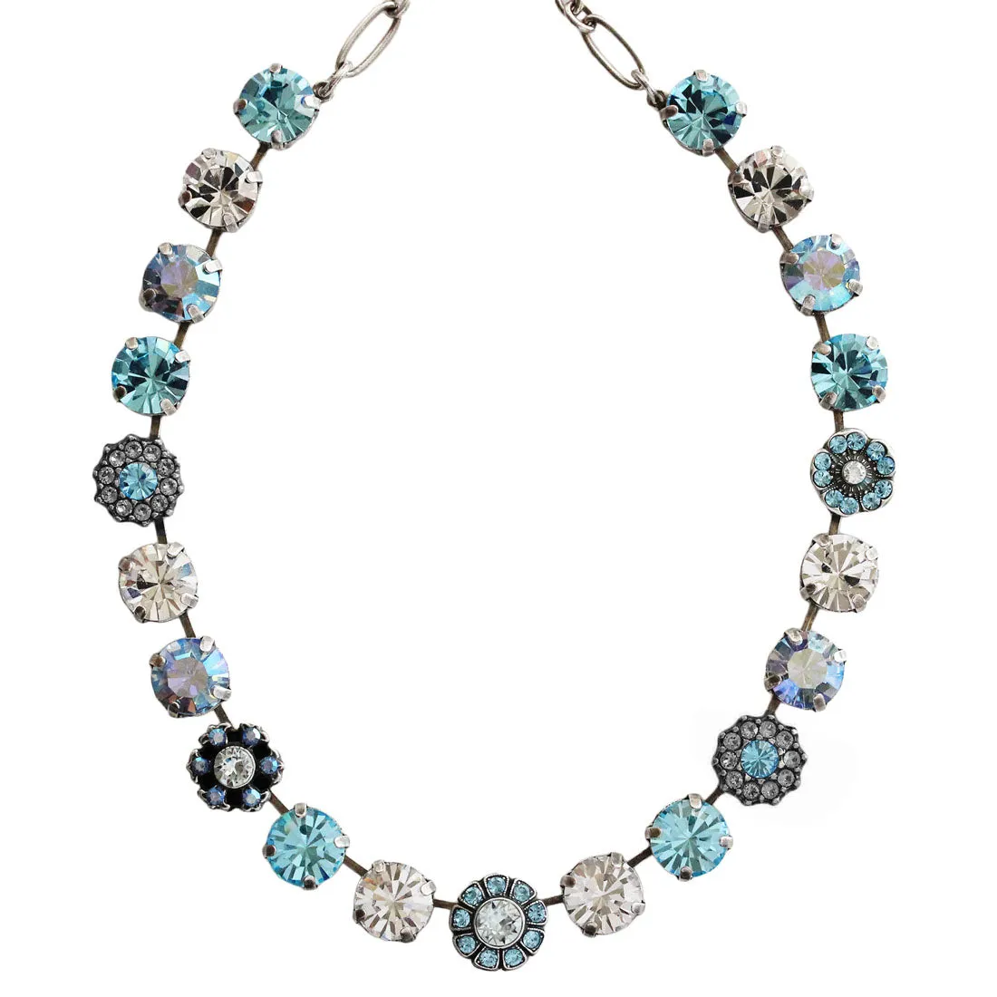 Mariana "Italian Ice" Silver Plated Lovable Daisy Crystal Necklace, 3174 141