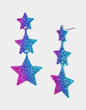 MISS USA STAR LINEAR EARRINGS MULTI