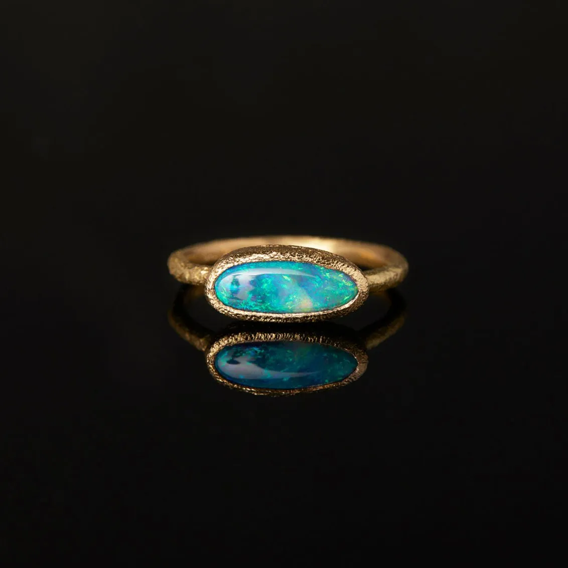 OP7-OOAK | 0.91 Carat One-of-a-Kind Boulder Opal Ring