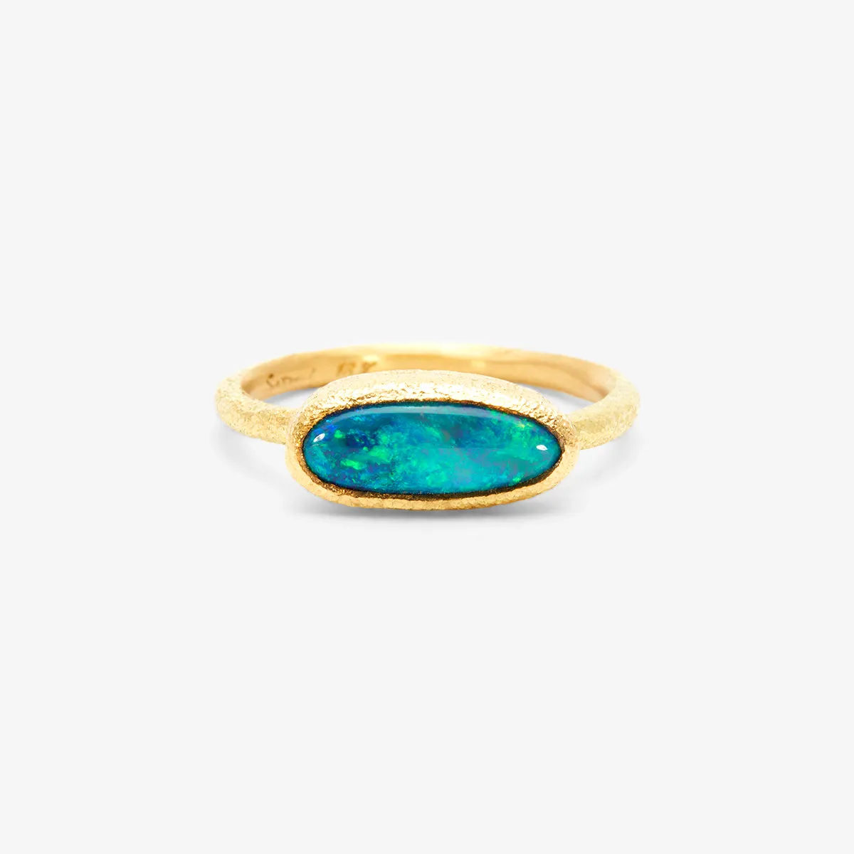 OP7-OOAK | 0.91 Carat One-of-a-Kind Boulder Opal Ring