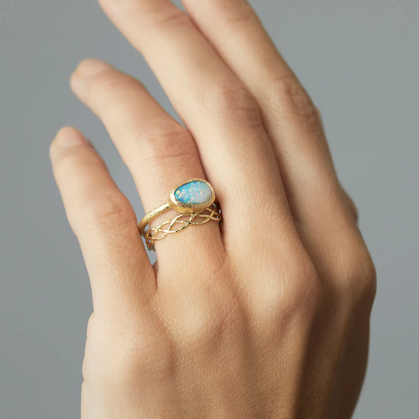 OP9-OOAK | 1.48 Carat One-of-a-Kind Boulder Opal Ring