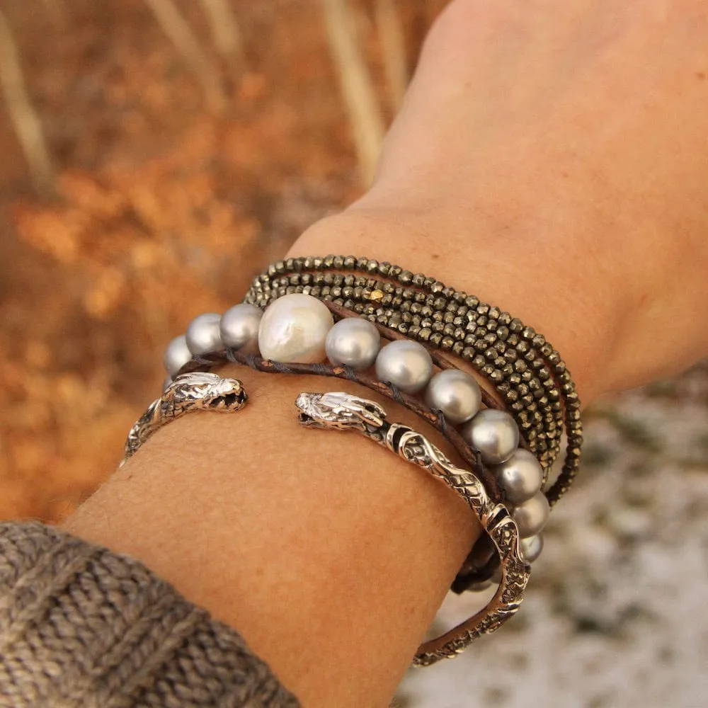 Ornate Cuff with Dragon Heads