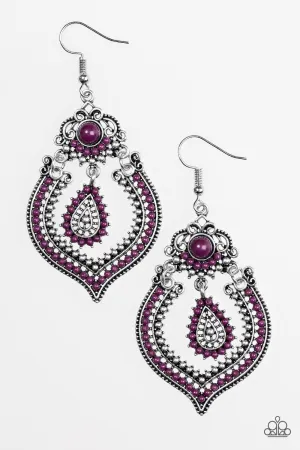 Paparazzi Earring ~ Congo Cadence - Purple