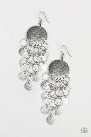 Paparazzi Earring ~ Turn On The BRIGHTS - Silver