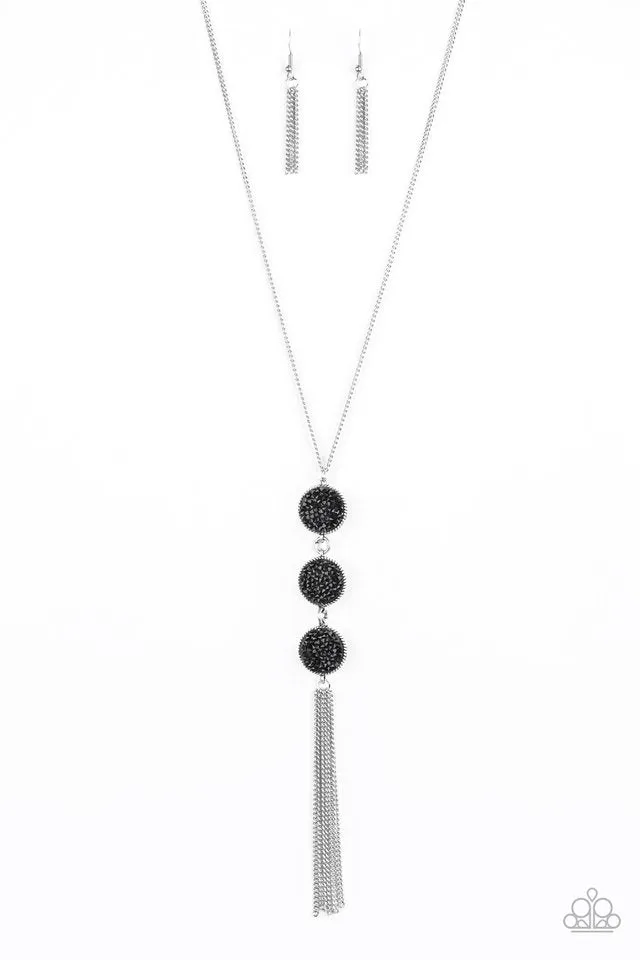 Paparazzi Necklace ~ Triple Shimmer - Black