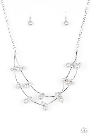 Paparazzi Necklace ~ Wedding BELLES - Silver